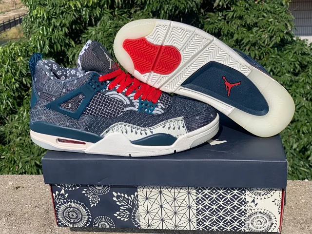 Unisex AJ4 Military Green Basketball Shoes Detail