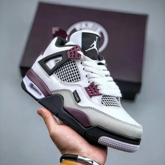Unisex AJ4 Military Green Basketball Shoes Detail