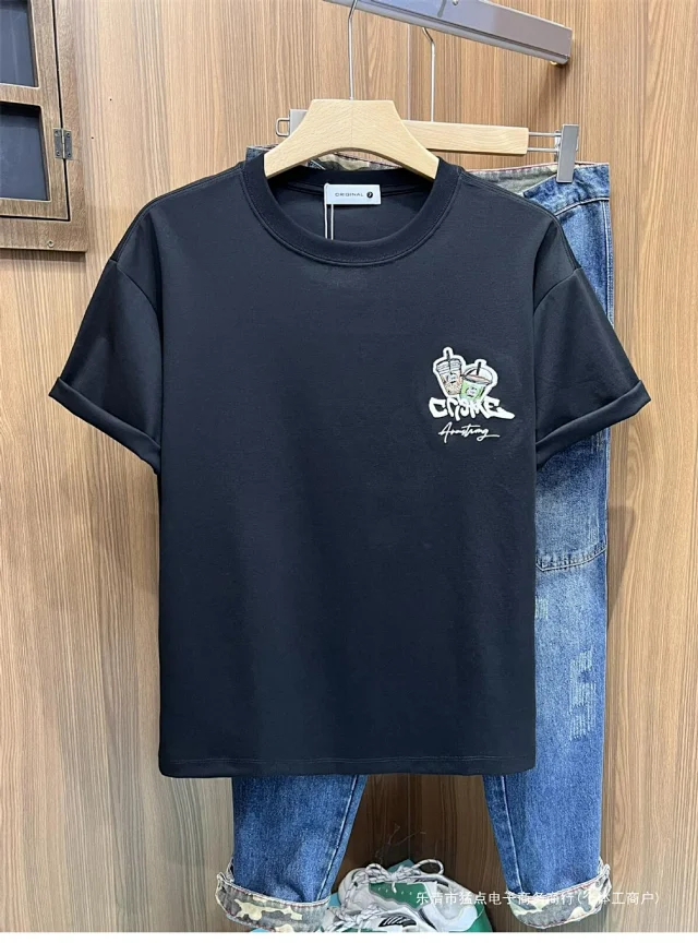 Men's Streetwear Embroidery Tee 2025 Detail