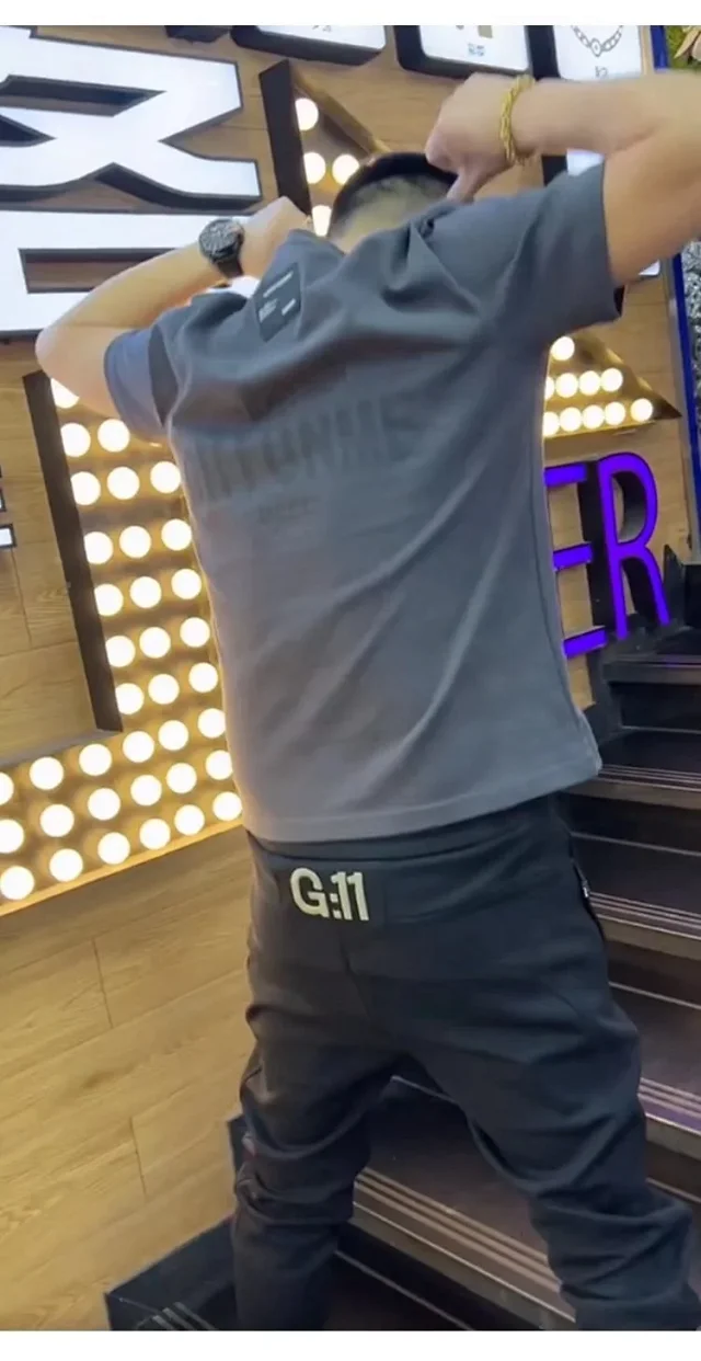 Men's 3D Letter Slim Fit Tee Detail