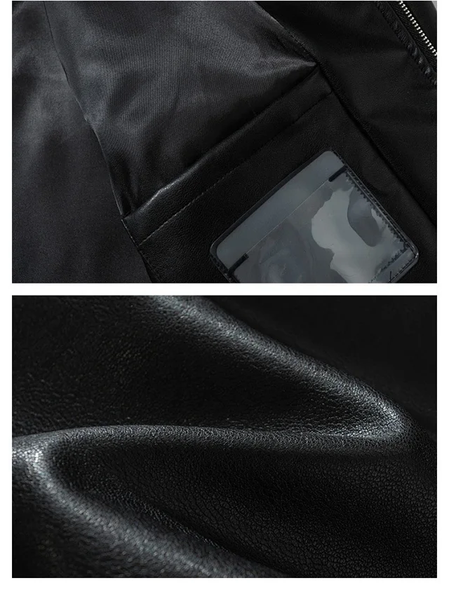 2025 PU Men's Retro Quilted Bomber Detail