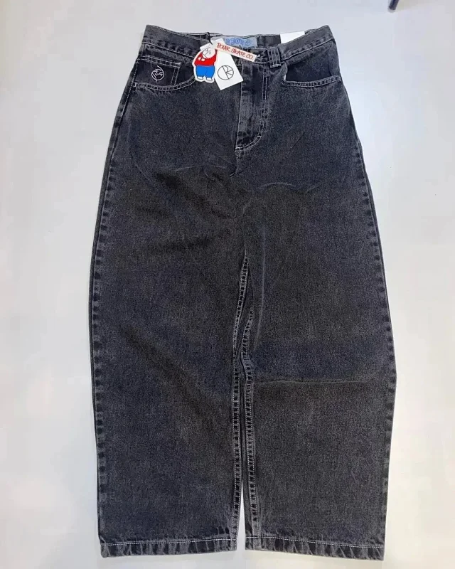 Y2K Hip-Hop Embroidery Men's Relaxed Fit Jeans Detail
