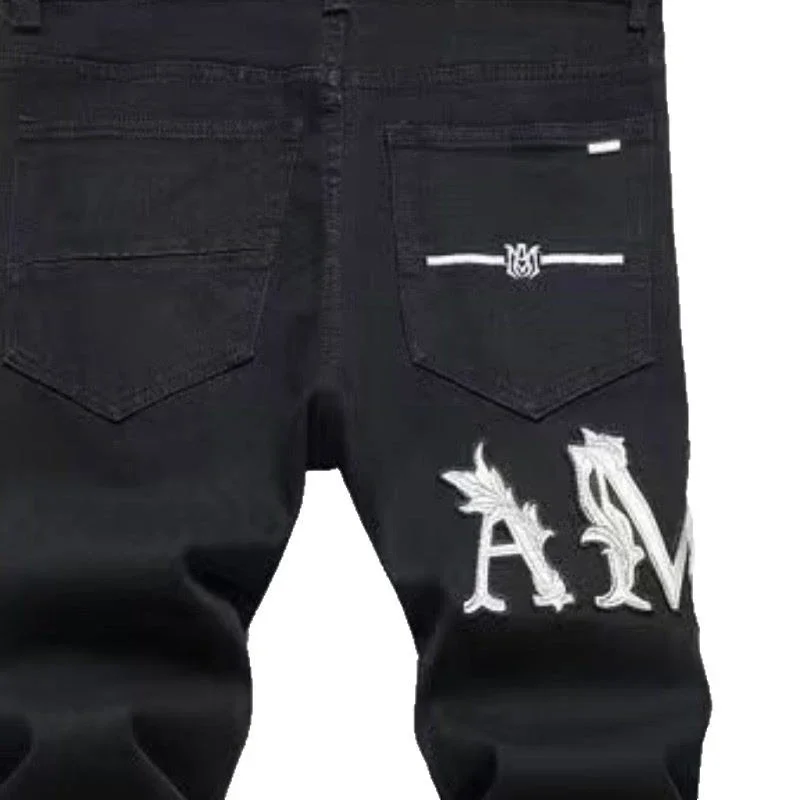 Men's Black Stretch Slim Jeans