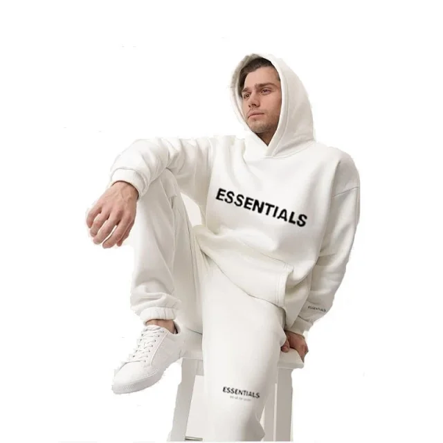 FER Essentials Logo Print Hoodie Set Detail