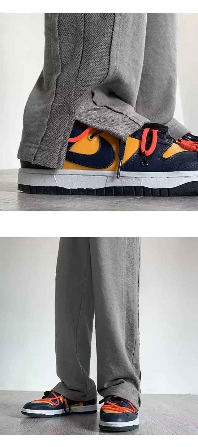 Men's 2025 S/S Solid Wide-Leg Trousers Detail