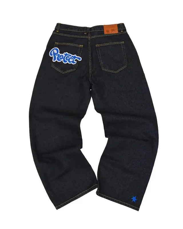 Urban Streetwear Slim-Fit Jeans Men Summer Detail