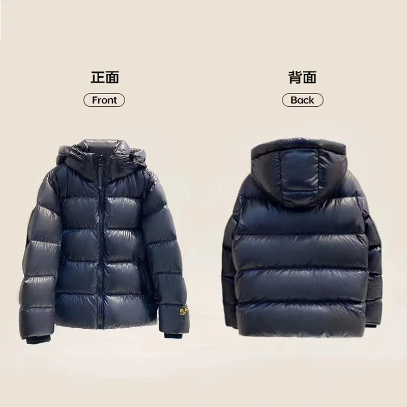 Black Gold Unisex Hooded Puffer Jacket