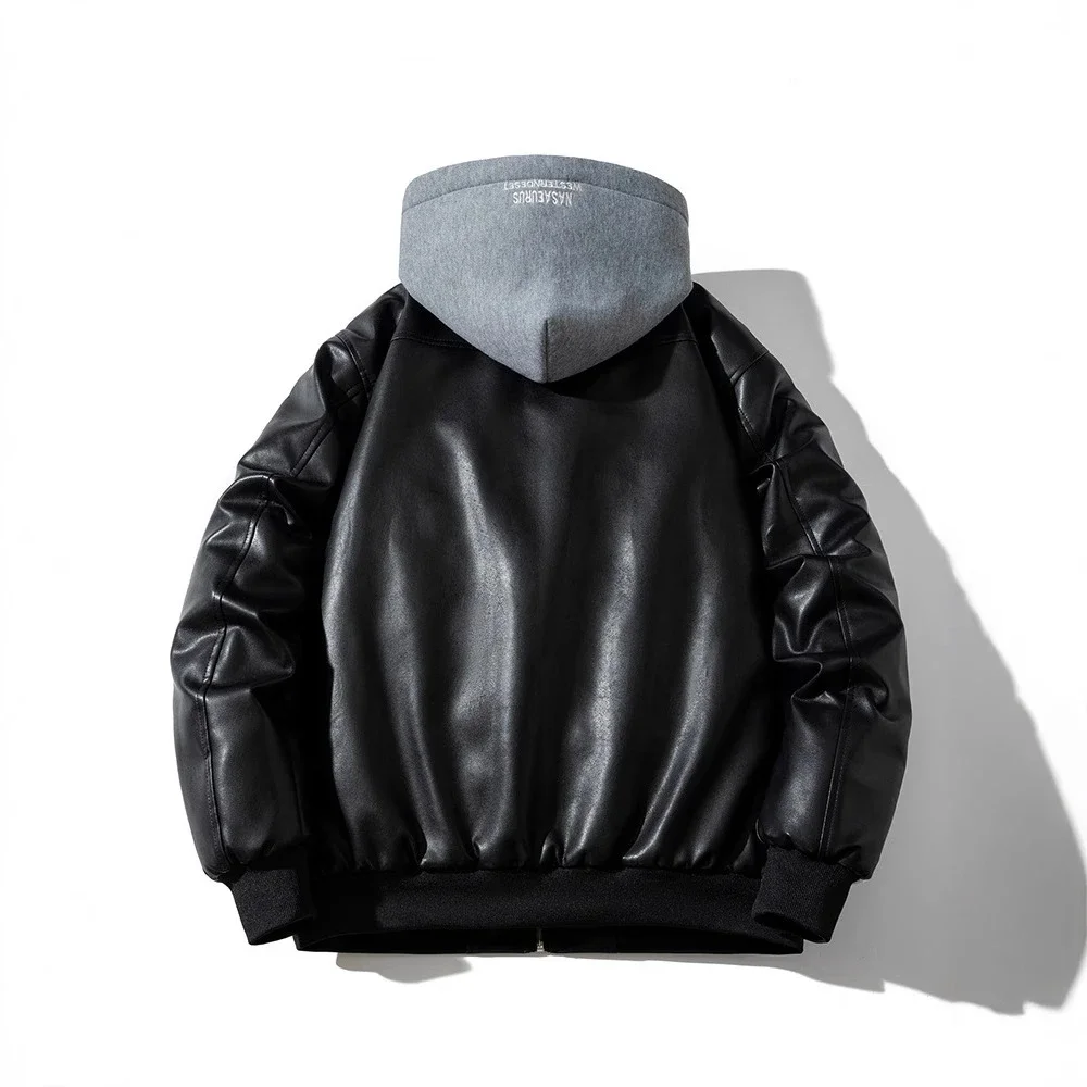 2025 PU Men's Retro Quilted Bomber