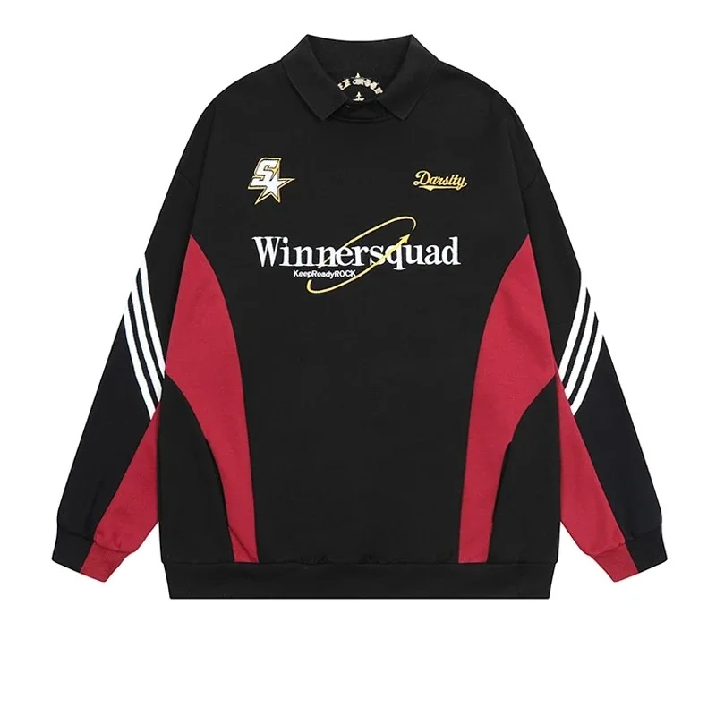 Retro Men's Polo Biker Sweatshirt