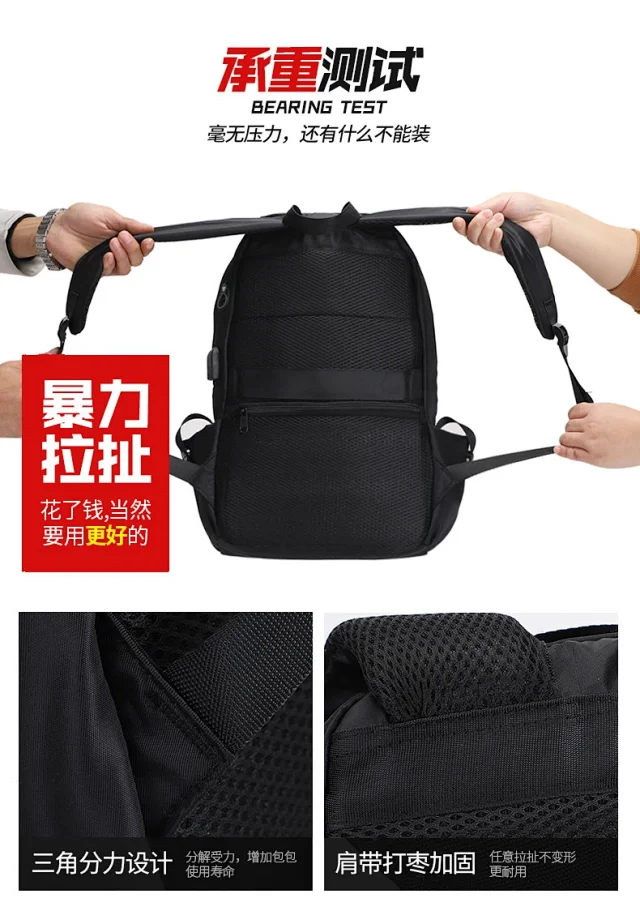 Water-Resistant Printed Travel Backpack Detail