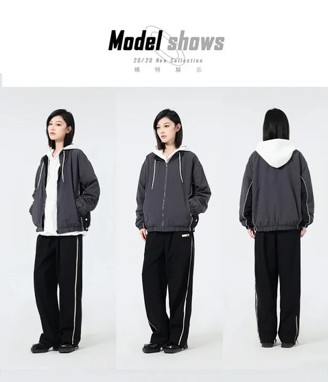 Reversible Youth Street Style Cargo Jacket AW23 Detail