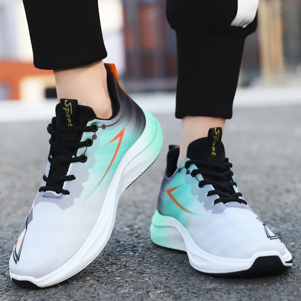 Breathable Knit Men's Cushioned Running Shoes 2025