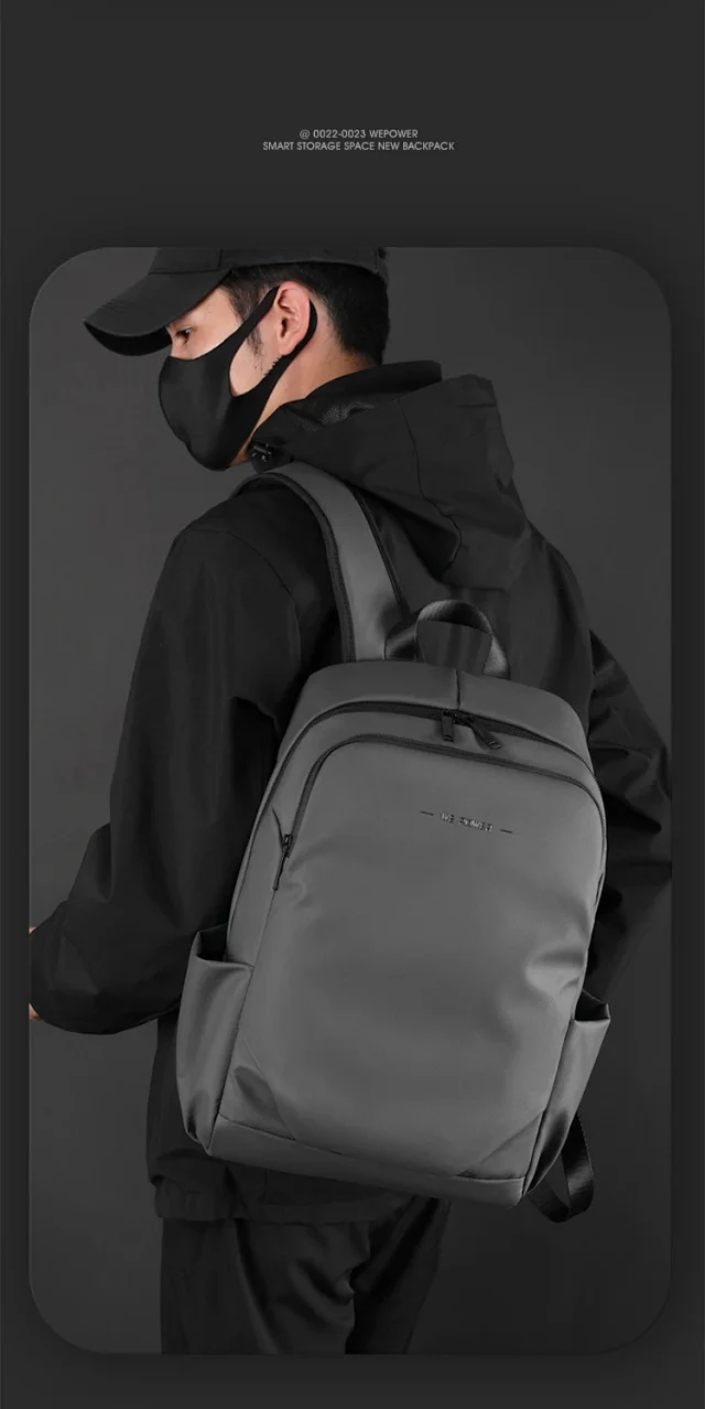 WEPOWER New Men's Large Laptop Backpack Detail