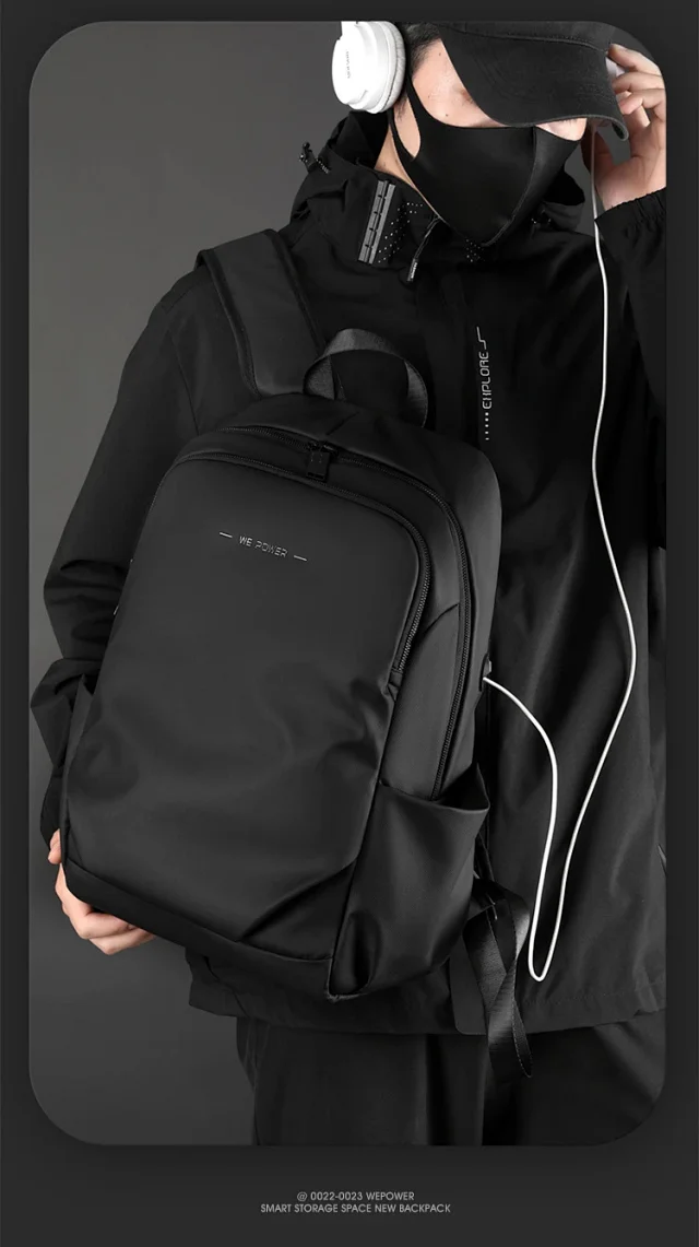 WEPOWER New Men's Large Laptop Backpack Detail