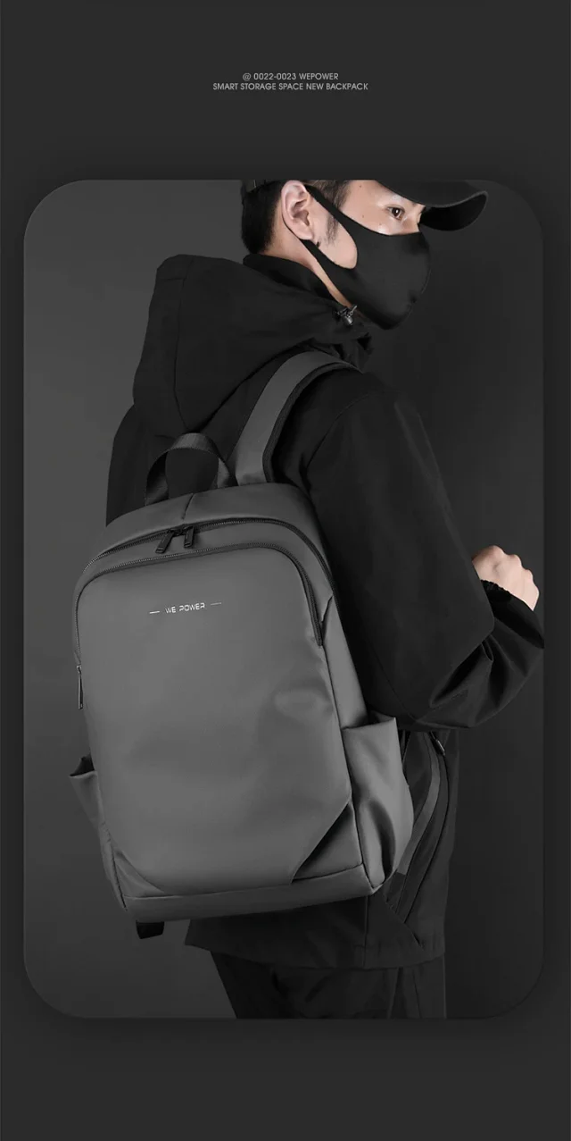 WEPOWER New Men's Large Laptop Backpack Detail