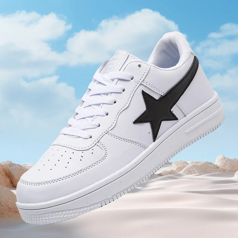 Unisex White K-Style Casual Sneakers