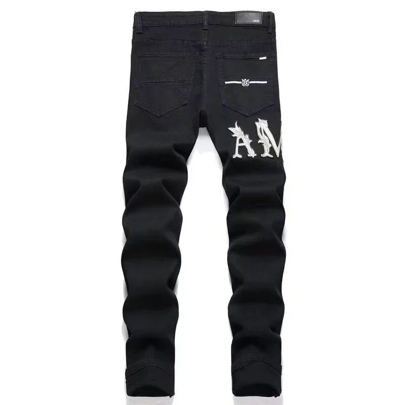 Men's Black Stretch Slim Jeans