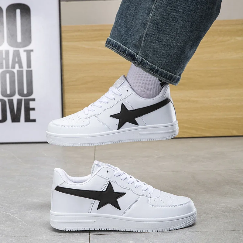 Unisex White K-Style Casual Sneakers