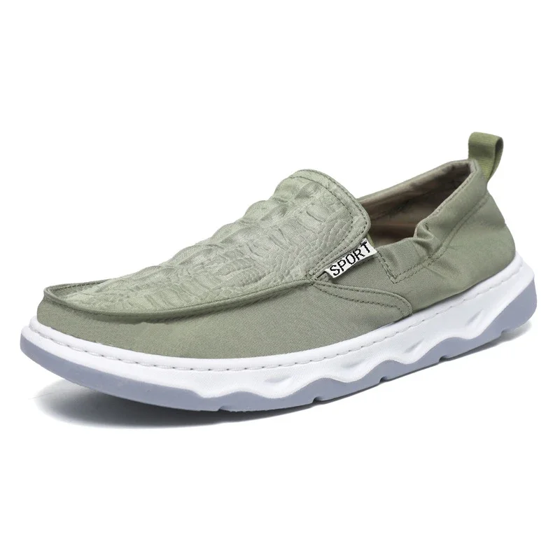 Unisex Beijing Cloth Croco Loafers Soft Sole Size-Free