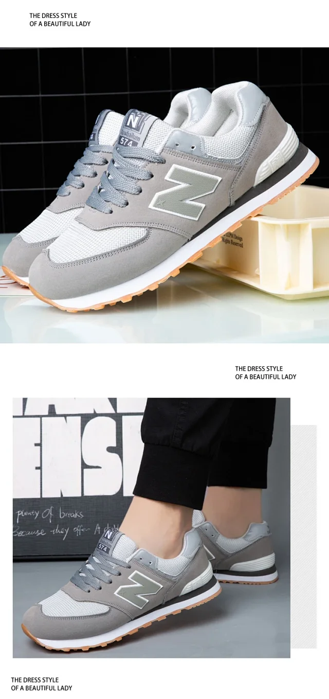 New Balance 574 Forrest Gump His Hers Wide Detail