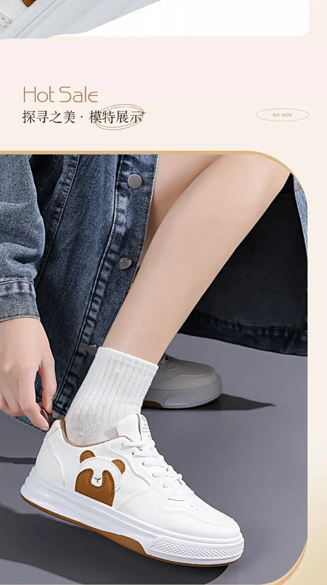 2025 Women's White Sneakers Lightweight Versatile Casual Detail