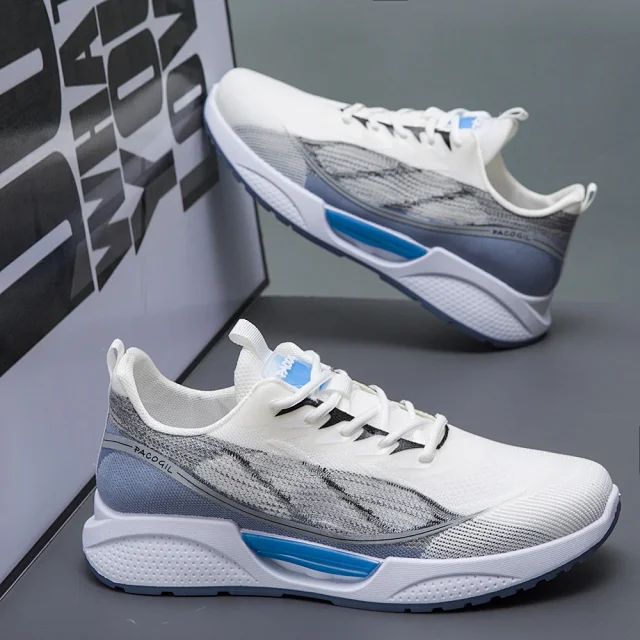 Youth Unisex Mesh Breathable Sport White Sneakers Detail