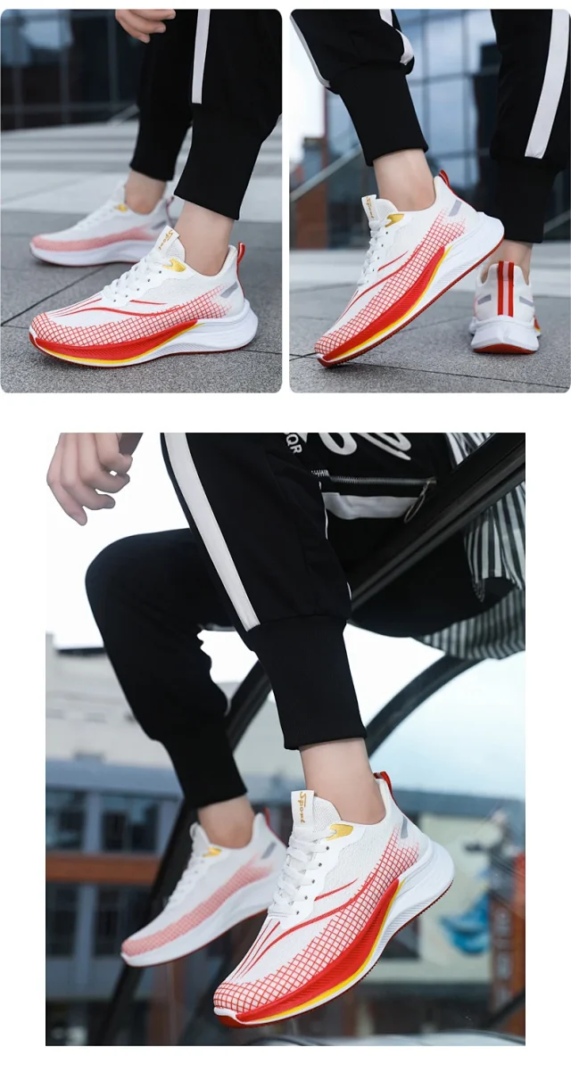 Summer Men's Breathable Mesh K-Style Sneakers Detail