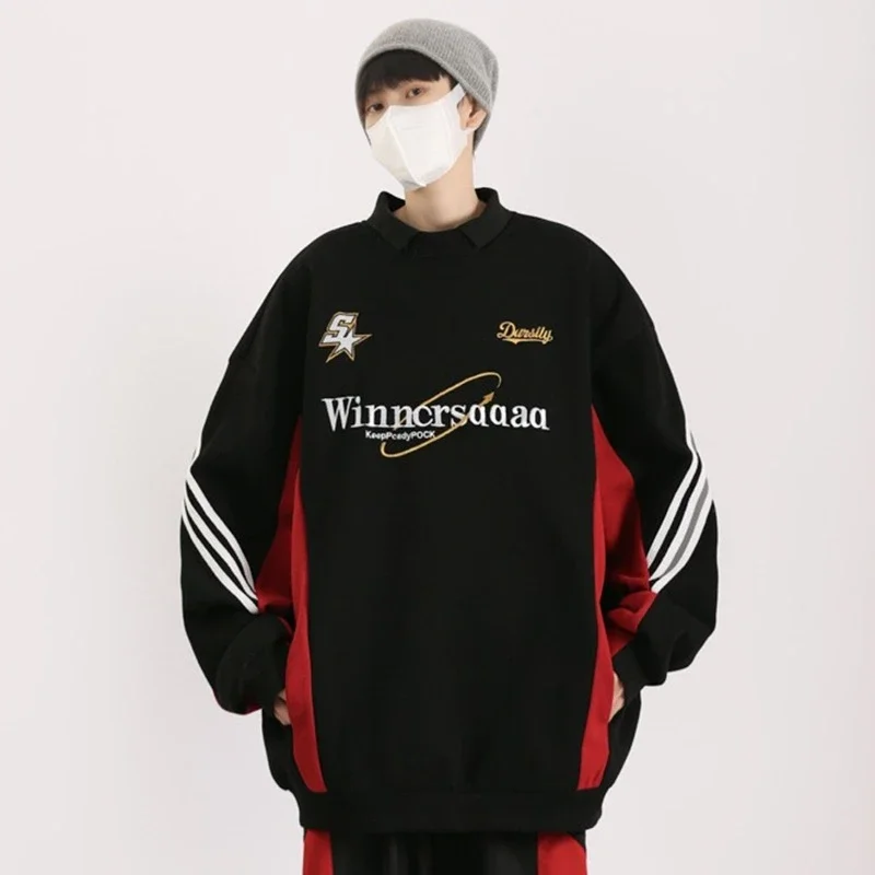 Retro Men's Polo Biker Sweatshirt