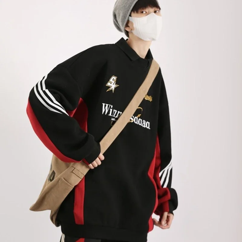 Retro Men's Polo Biker Sweatshirt