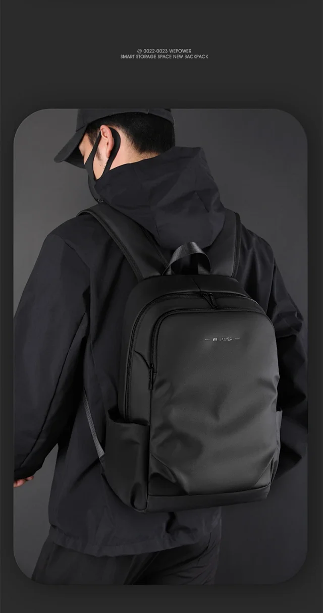 WEPOWER New Men's Large Laptop Backpack Detail