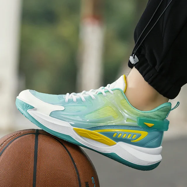ForeignTrade Men's Knit Basketball Shoes Low-Cut Detail