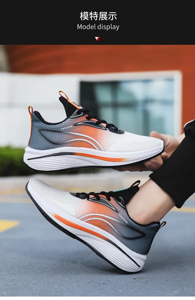 Unisex Spring Breathable Low-Top Flyknit Sneakers Detail