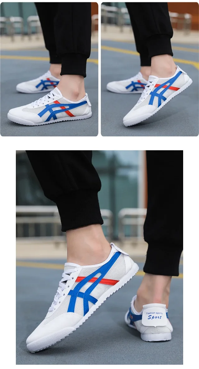 New Unisex White Mesh Sneakers Detail