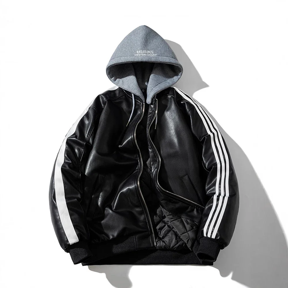 2025 PU Men's Retro Quilted Bomber