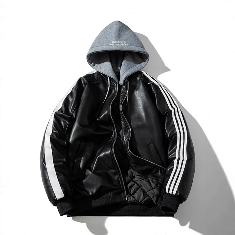 2025 PU Men's Retro Quilted Bomber