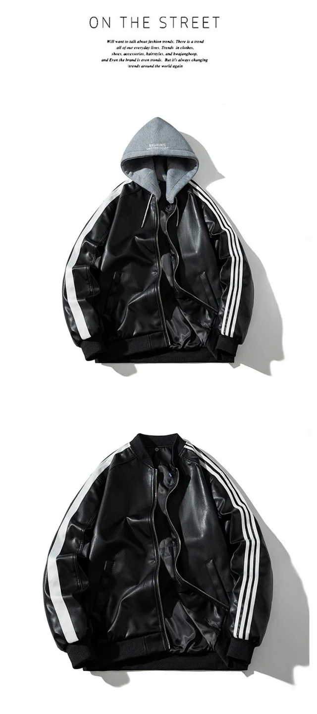 2025 PU Men's Retro Quilted Bomber Detail