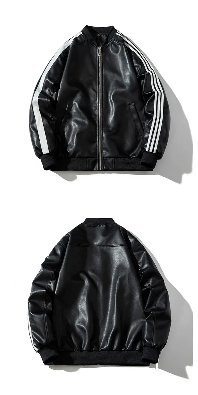 2025 PU Men's Retro Quilted Bomber Detail