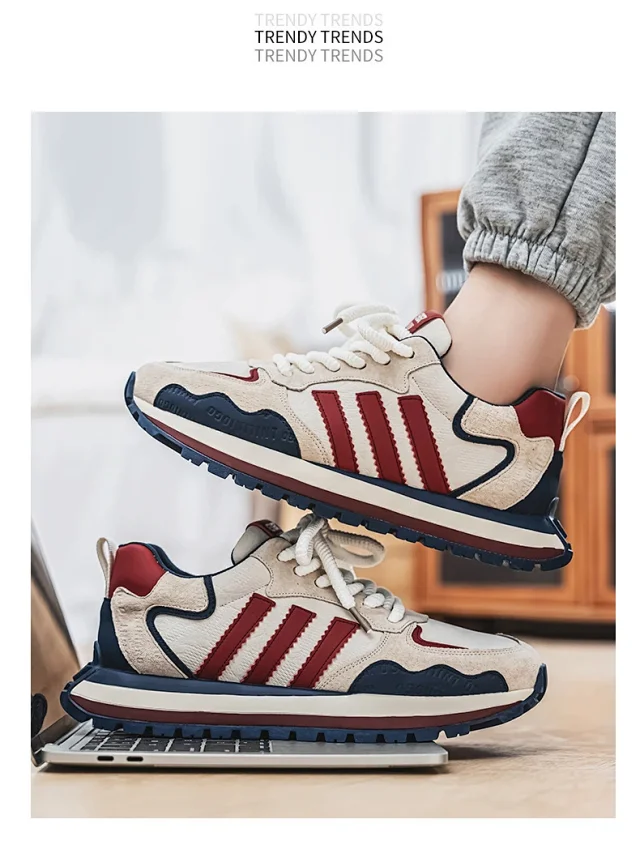 2025 Men's Spring Leather Dad Sneakers Detail
