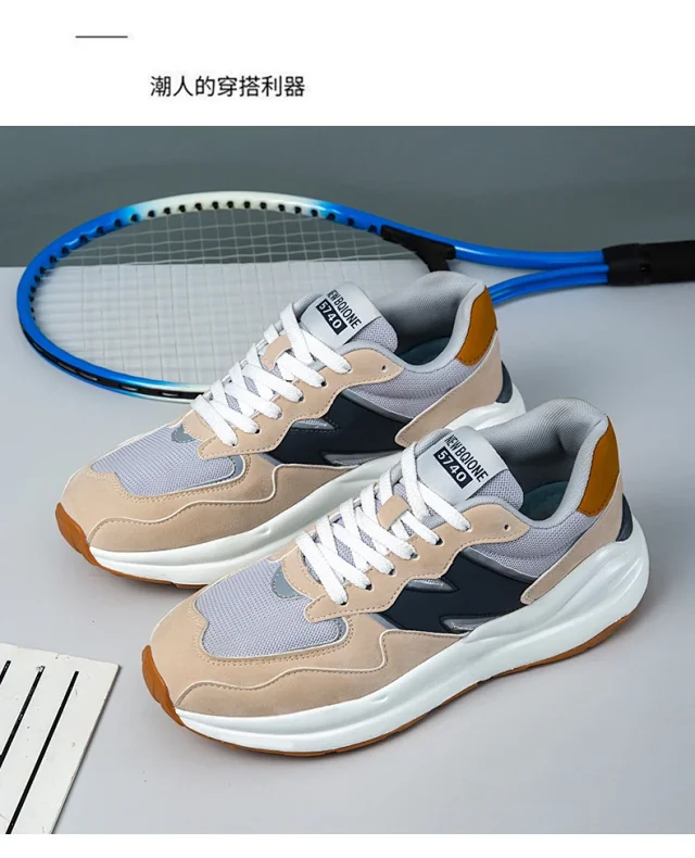 Couple Trendy Platform Mesh Runners Detail