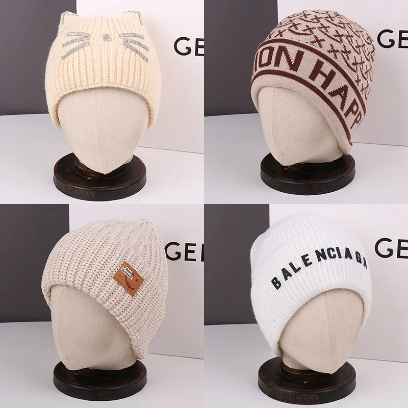 Pom Pom Knit Beanie Unisex Korean