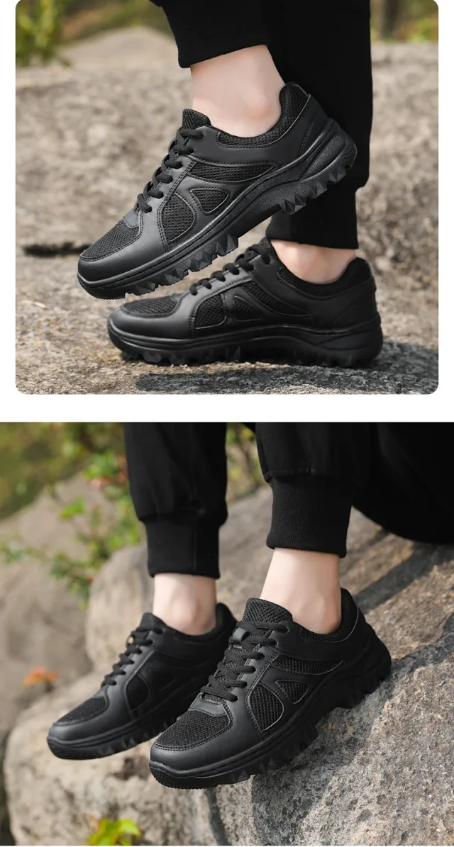 Men's Breathable Hiking Shoes Waterproof Chunky Sole Detail