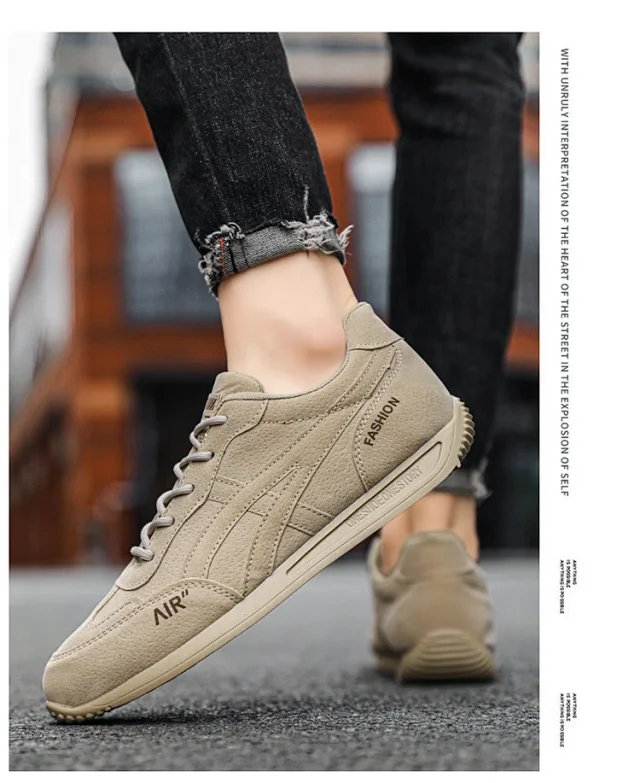 Men's Solid Lightweight Breathable Running Sneakers Detail