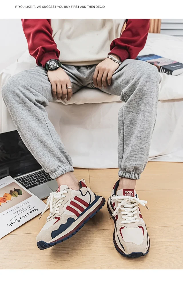 2025 Men's Spring Leather Dad Sneakers Detail