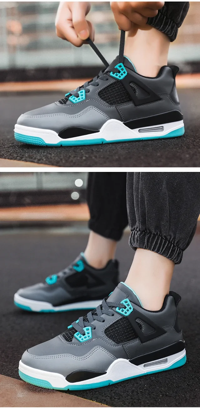 Men's Lightweight Lace-Up Comfort Basketball Shoes Detail