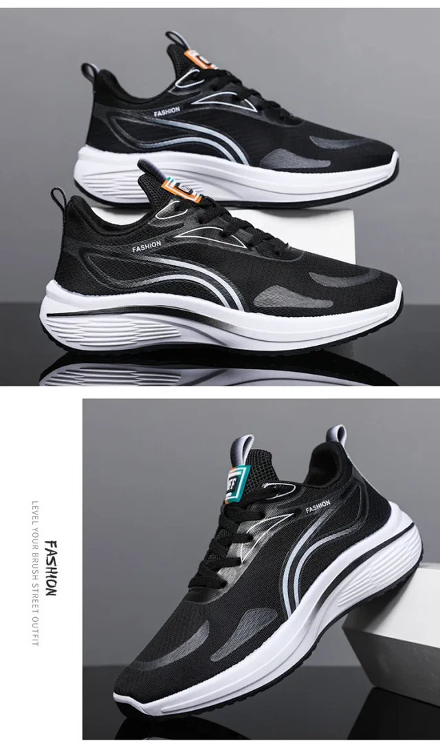 Unisex Spring Breathable Low-Top Flyknit Sneakers Detail