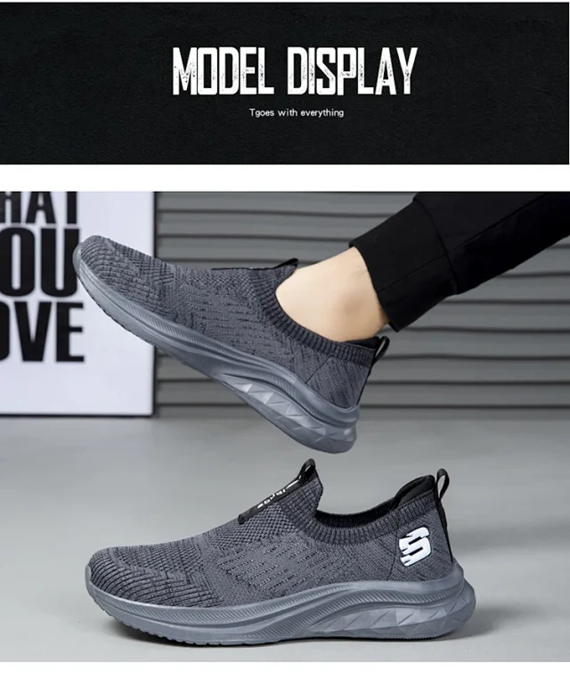 Lightweight Soft Sole Slip-on Men's Casual Dad Shoes Detail