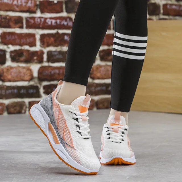 Youth Unisex Mesh Breathable Sport White Sneakers Detail