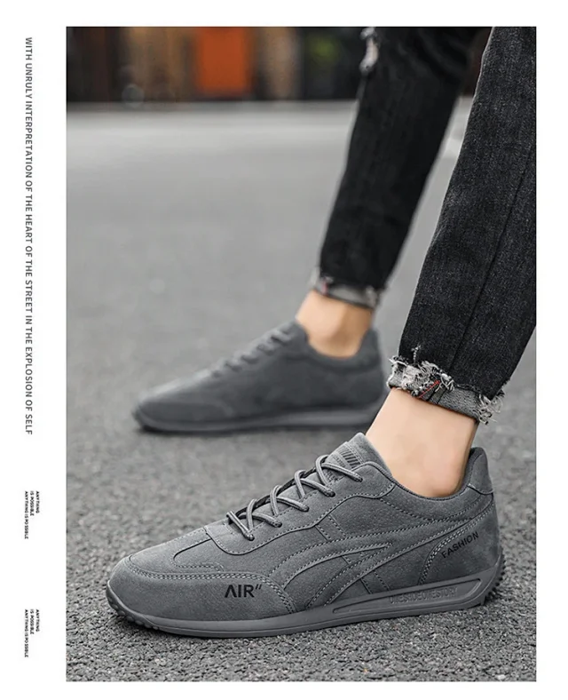 Men's Solid Lightweight Breathable Running Sneakers Detail