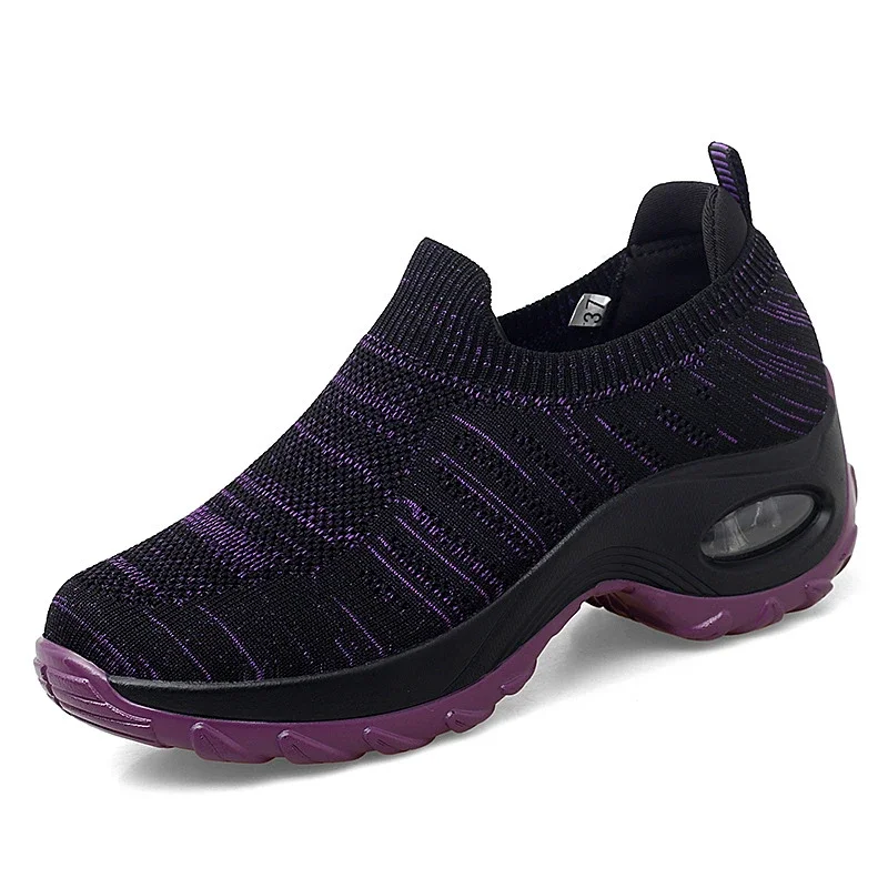 Women's Breathable Mesh Walking Slip-On Air Cushion Plus Size