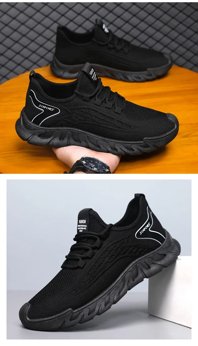 New Men's Lightweight Mesh Casual Sneakers Detail